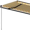 vidaXL Toldo retráctil manual amarillo y blanco 500x350 cm
