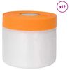 vidaXL L&aacute;mina de polvo con cinta adhesiva 12 uds. Transparente HDPE