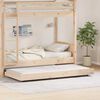 vidaXL Estructura de cama Natural 100 x 200 cm Madera de pino macizo