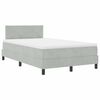 vidaXL Cama tipo Box Spring Gris Claro 120 x 190 cm Terciopelo