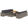 vidaXL Conjunto de sof&aacute; de jard&iacute;n Gris rat&aacute;n sint&eacute;tico