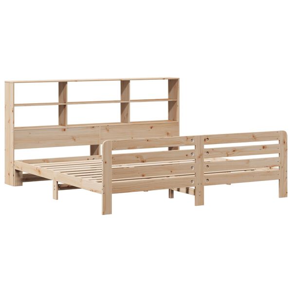 vidaXL Estructura de cama sin colch&oacute;n madera maciza de pino 180x200 cm