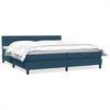 vidaXL Cama box spring con colch&oacute;n terciopelo azul oscuro 180x220 cm