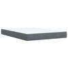 vidaXL Cama box spring con colch&oacute;n terciopelo gris oscuro 140x190 cm