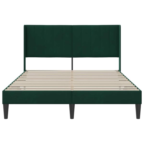 vidaXL Estructura de cama Verde oscuro 120 x 190 cm Terciopelo