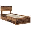 vidaXL Estructura de cama con cabecera Madera vieja 100 x 200 cm