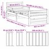 vidaXL Estructura de cama 80 x 200 cm Madera de pino macizo