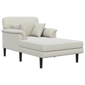 vidaXL Chaise longue Crema Terciopelo