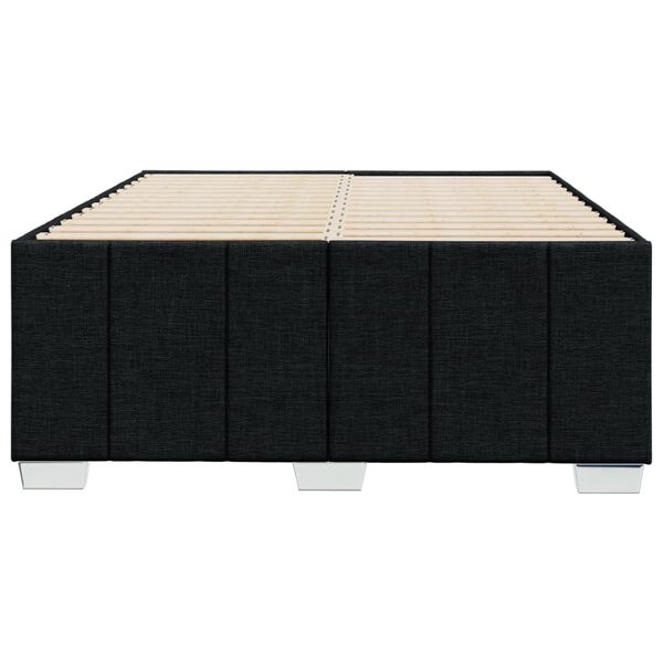 vidaXL Estructura de cama sin colch&oacute;n tela negro 120x190 cm