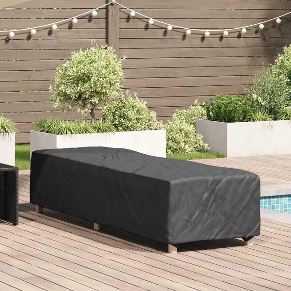 vidaXL Funda para Loungers Liso Negro 74 x 210 x 40 cm tela
