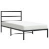vidaXL Estructura cama sin colch&oacute;n con cabecero metal negro 100x200 cm