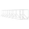 vidaXL Perrera de exterior acero galvanizado plateado 2x14x2 m