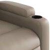 vidaXL Sillón reclinable elevable cuero artificial color capuchino