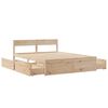 vidaXL Estructura de cama sin colch&oacute;n madera de pino blanca 140x200 cm