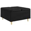 vidaXL Ottoman con Almacenamiento Negro 80 x 80 x 45 cm