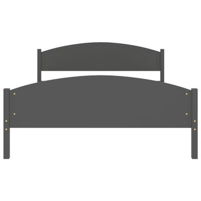 vidaXL Estructura de cama madera maciza de pino gris oscuro 140x200 cm