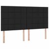 vidaXL Cama con almacenamiento y LED Negro 160 x 200 cm Poli&eacute;ster