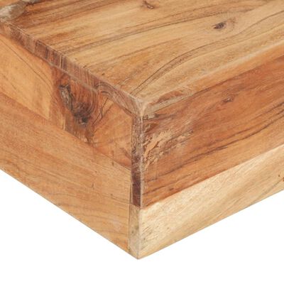 vidaXL Mesa de centro de madera maciza de acacia 80x80x28 cm