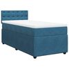 vidaXL Cama box spring con colch&oacute;n terciopelo azul oscuro 80x200 cm