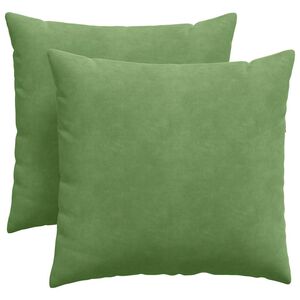 vidaXL Cojines de sof&aacute; 2 pcs Verde claro 45 x 45 cm Tela de pana