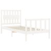 vidaXL Estructura de cama sin colch&oacute;n madera de pino blanca 90x200 cm