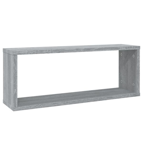 vidaXL Estantes c&uacute;bicos de pared 6 uds madera gris Sonoma 60x15x23 cm
