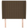 vidaXL Cabecero con orejas de tela marr&oacute;n oscuro 93x23x118/128 cm