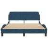 vidaXL Estructura de cama con cabecero Dover terciopelo azul 140x200 cm
