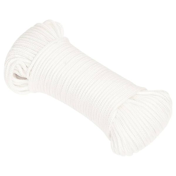 vidaXL Cuerda de barco polipropileno blanco intenso 4 mm 25 m