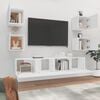 vidaXL Set de muebles para TV 6 piezas madera contrachapada blanco