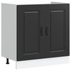 vidaXL Mueble de Cocina con puerta Kalmar Negro 80 x 46 x 81,5 cm