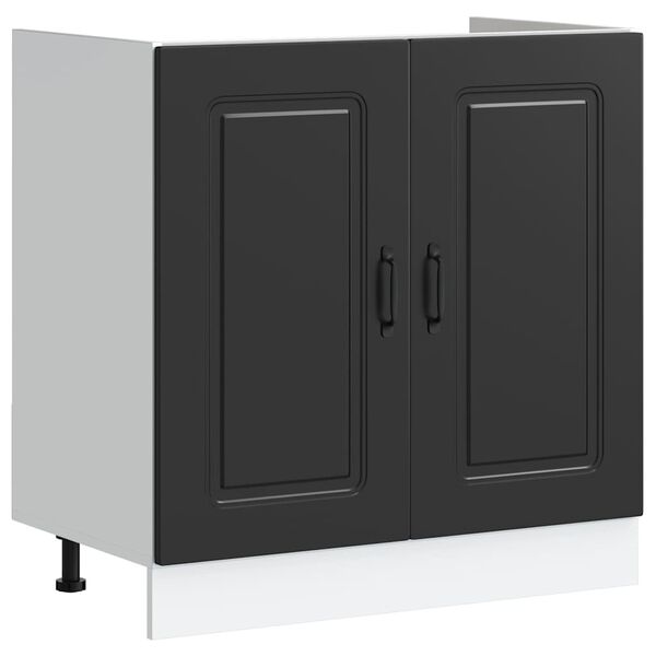 vidaXL Mueble de Cocina con puerta Kalmar Negro 80 x 46 x 81,5 cm