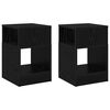 vidaXL Mesa Auxiliar 2 uds. Roble Negro 30,5 x 30 x 45 cm