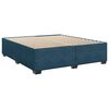 vidaXL Cama box spring con colch&oacute;n terciopelo azul oscuro 200x200 cm