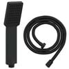vidaXL Juego de Cabezal de Ducha Negro 150 cm Acero inoxidable