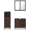 vidaXL Set de muebles ba&ntilde;o 3 pzas madera contrachapada roble marr&oacute;n
