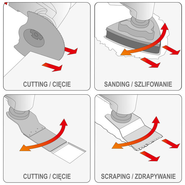YATO Multiherramienta oscilante con bater&iacute;a de ion-litio 2,0 Ah 18V