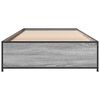 vidaXL Estructura cama madera ingenier&iacute;a metal gris Sonoma 100x200 cm