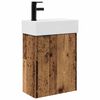 vidaXL M&oacute;dulo de ba&ntilde;o con grifer&iacute;a Madera envejecida