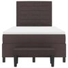 vidaXL Cama tipo Box Spring Marr&oacute;n Oscuro 120 x 200 cm tela