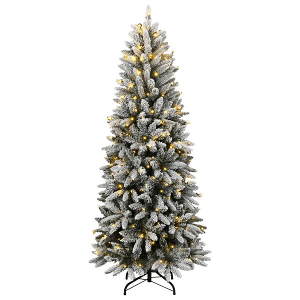 vidaXL &Aacute;rbol de Navidad artificial con 300 LEDs y nieve flocada 240 cm
