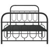 vidaXL Estructura cama sin colchón con estribo metal negro 107x203 cm