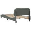 vidaXL Estructura de cama sin colchón Hvar tela gris oscuro 90x200 cm