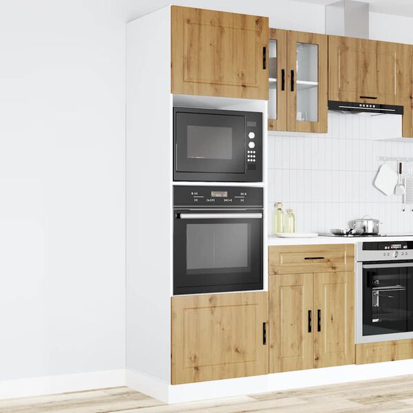 vidaXL Armarios para horno 2uds Porto roble artisan madera ingenier&iacute;a