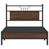 vidaXL Estructura de cama sin colch&oacute;n madera marr&oacute;n roble 100x190 cm