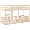 vidaXL Litera de madera maciza de pino 90x190 cm