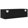 vidaXL Mueble de TV de madera de roble negro 80x31x25,5 cm