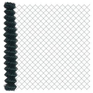 vidaXL Cerca de eslabones de cadena 10 x 1,5 m Acero Verde