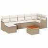 vidaXL Conjunto de sofá de jardín 8 pcs Beige Poliratán