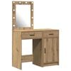 vidaXL Mesa de tocador con caj&oacute;n 2 pcs Marr&oacute;n 50 x 41 x 135 cm
